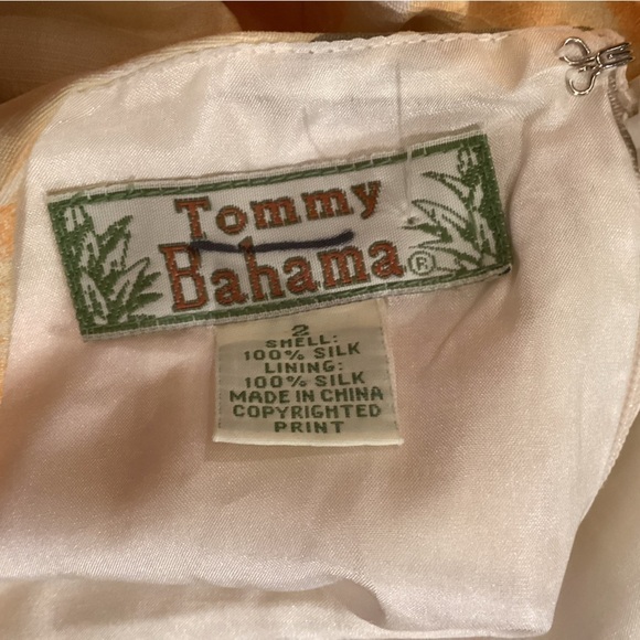 Vintage Tommy Bahama Hawaiian silk floral sleeveless Maxi Midi Dress Sz 2 - Picture 9 of 9